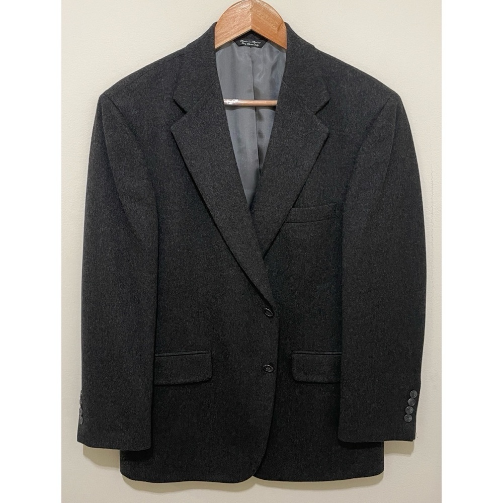 Joseph & Lyman 100% Cashmere Classic Charcoal Blazer, Size 40 Short - Picture 2 of 11